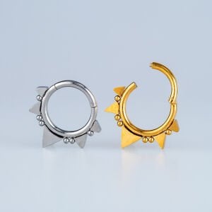 Piercing Çelik Halka Segment Beyaz