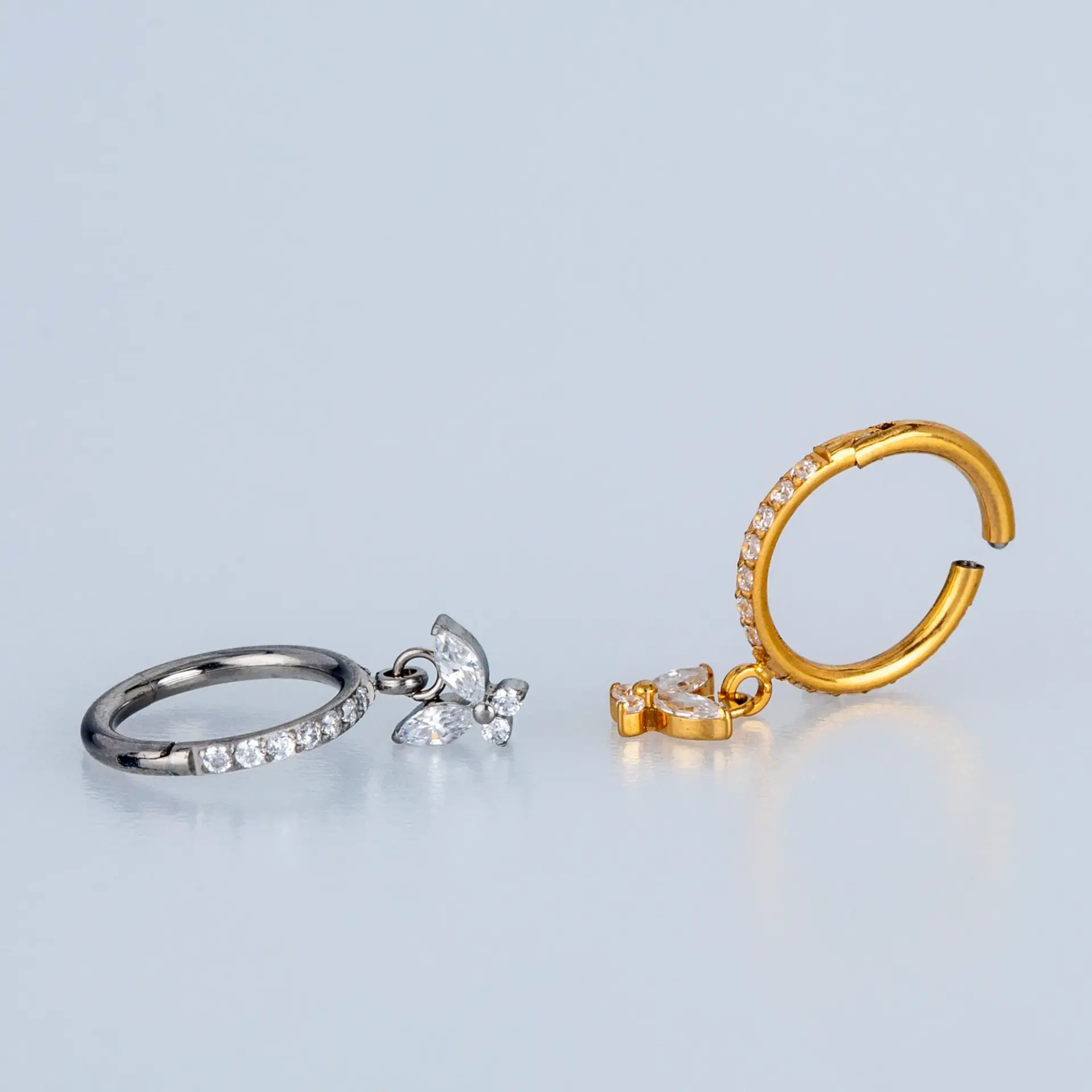 Piercing Titanyum Segment Halka Kelebek