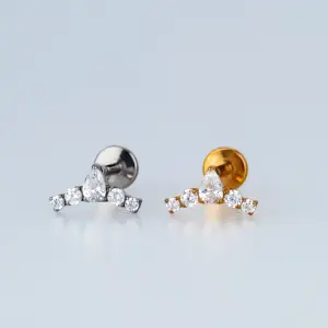 Piercing G23 Titanyum Tragus Beyaz 8mm