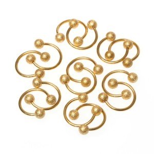Toptan 316L Çelik Piercing Septum Smiley 4mm Top Boy: 1.2x10x4mm