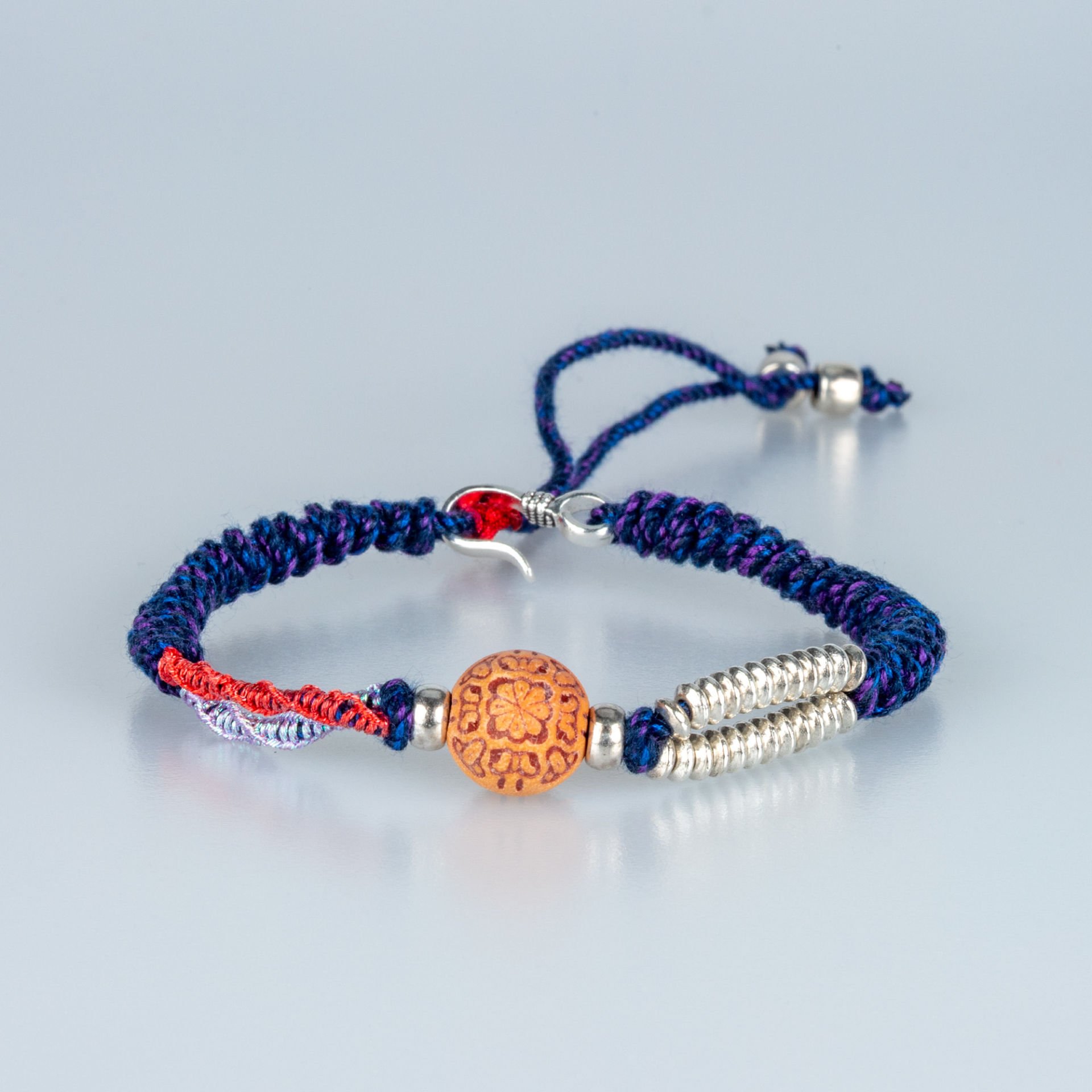 Ethnic Knitted Natural Stone Bracelet