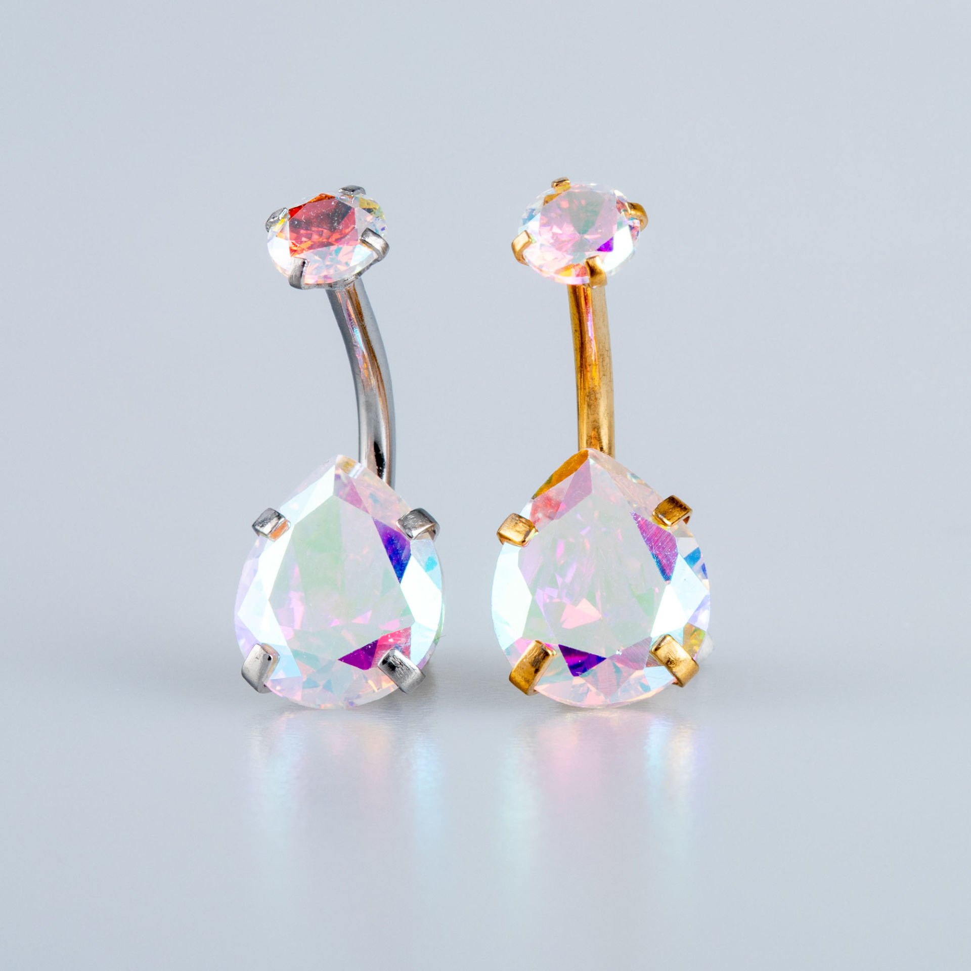 Piercing Göbek 10mm Damla Taş
