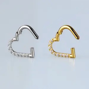 Piercing Titanyum Segment Halka Kalp