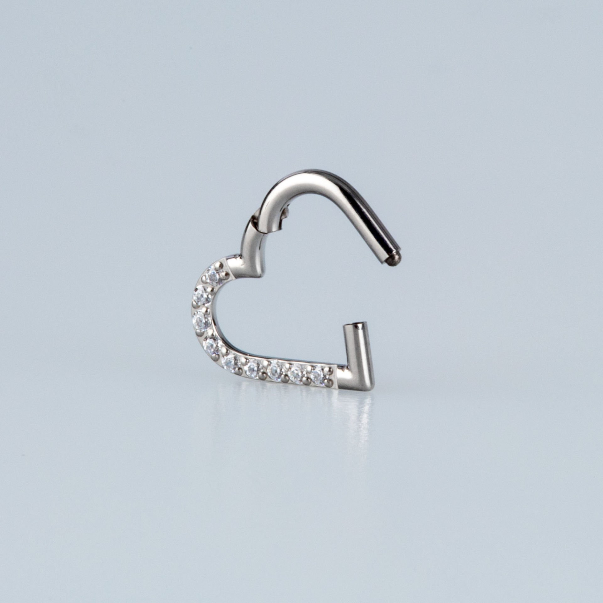 Piercing Titanium Segment Ring Heart