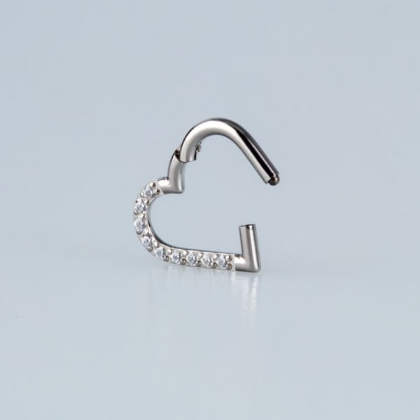 Piercing Titanium Segment Ring Heart
