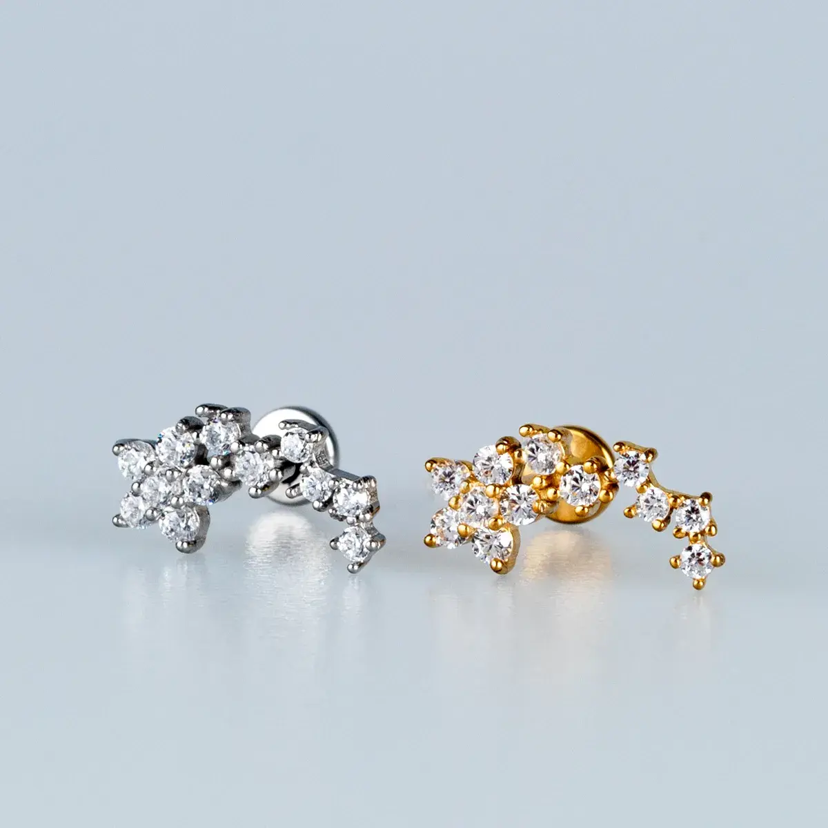 Toptan Piercing 316L Cerrahi Çelik Çiçekli Tragus Vos Etnik Takı