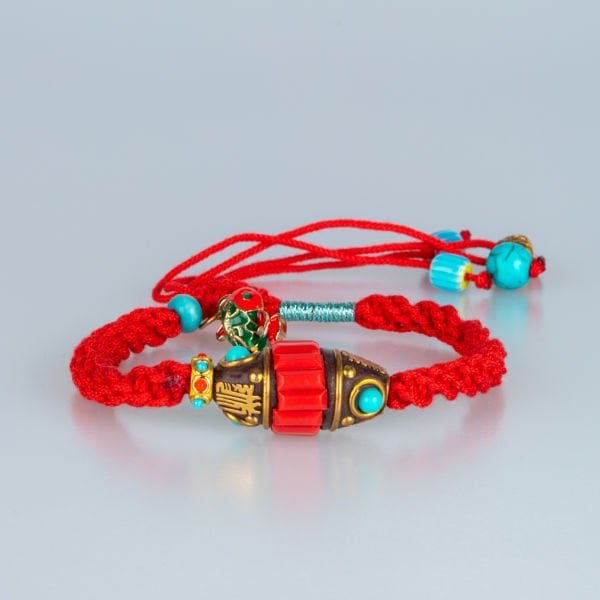 Ethnic Knitted Natural Stone Bracelet
