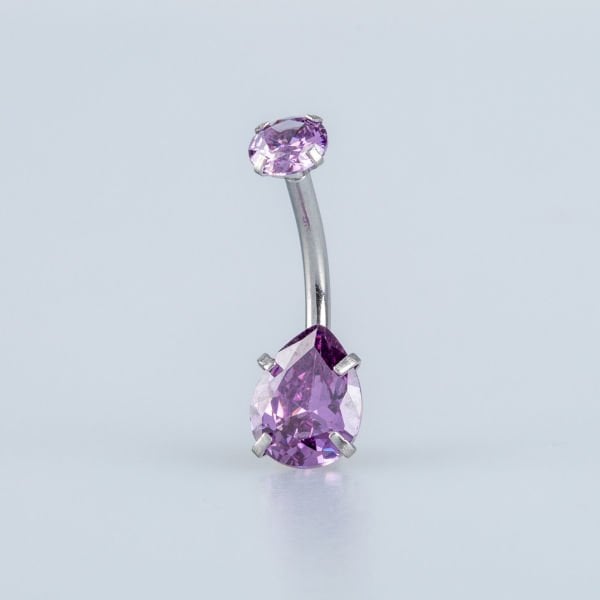 Piercing Göbek 8mm Damla Taş