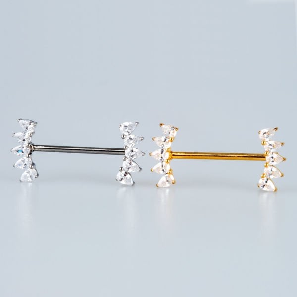 Piercing Titanyum Göğüs Beyaz