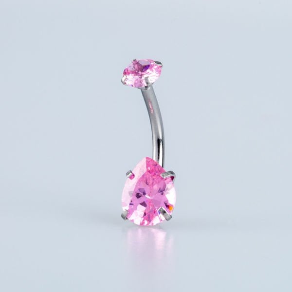 Piercing Göbek 8mm Damla Taş