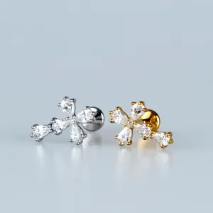 Toptan Piercing 316L Cerrahi Çelik Damla Haç Tragus Vos Etnik Takı