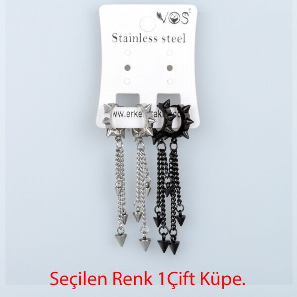 Çelik Küpe -Çift