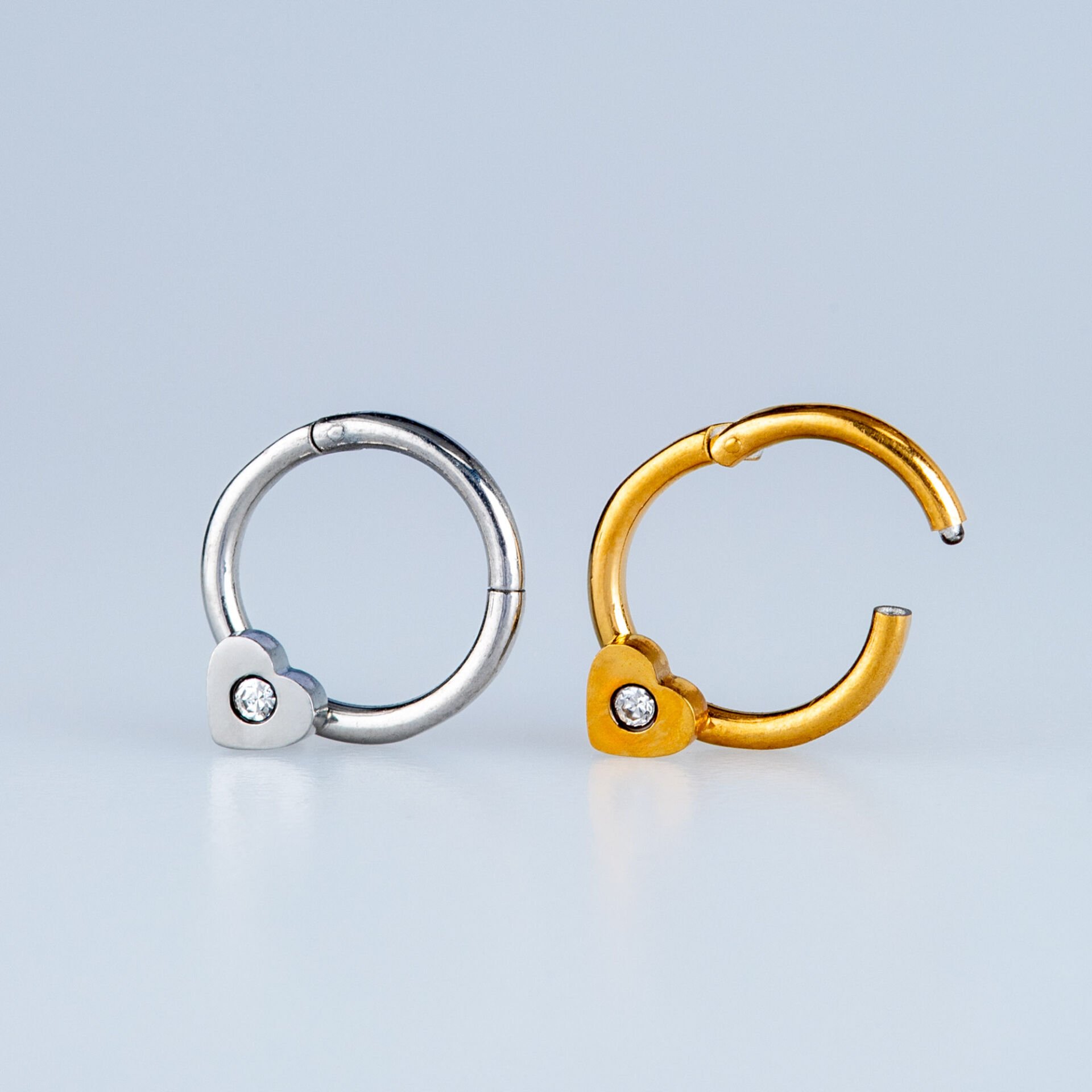 Piercing Çelik Halka Segment Kalp