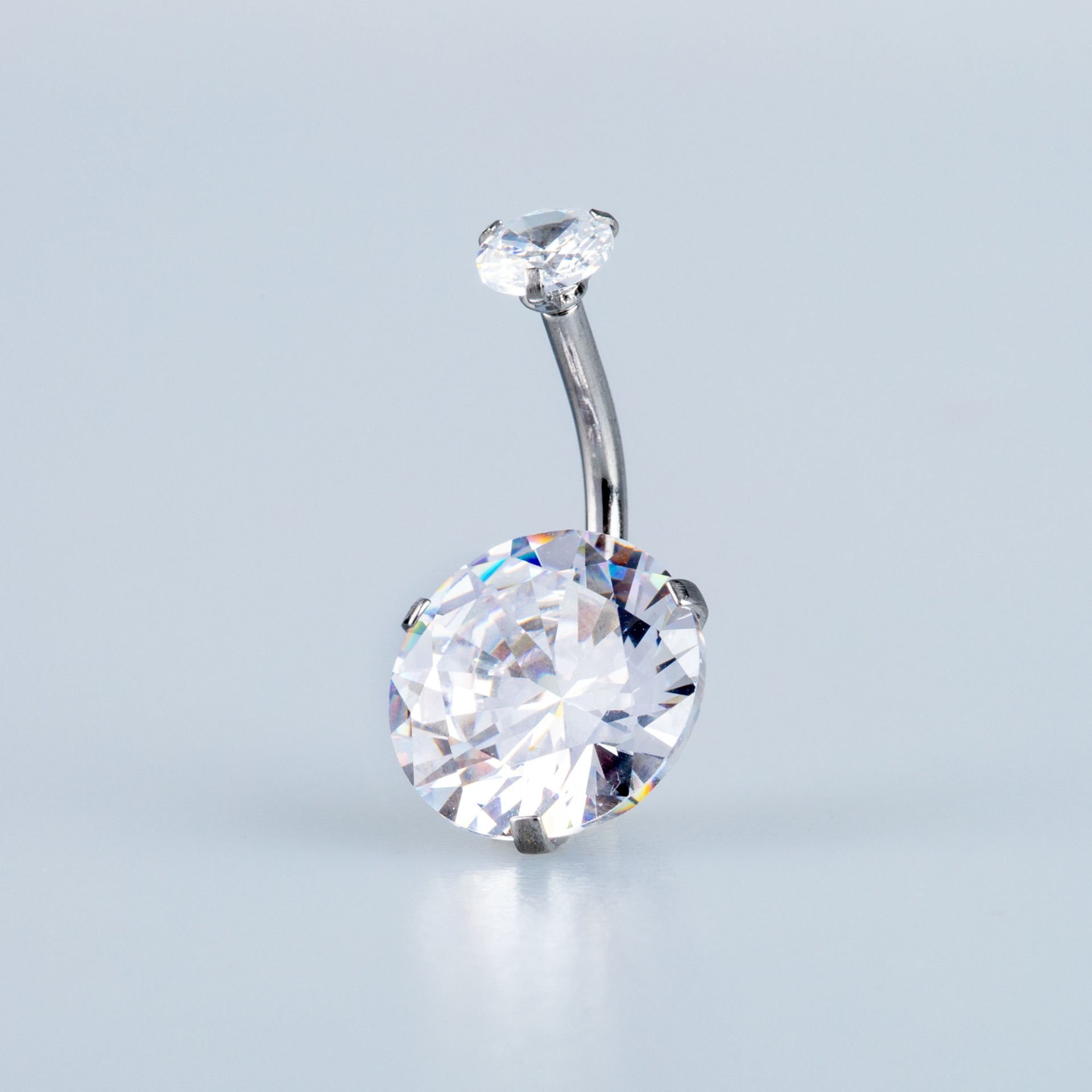 Piercing Göbek 12mm Yuvarlak Taş