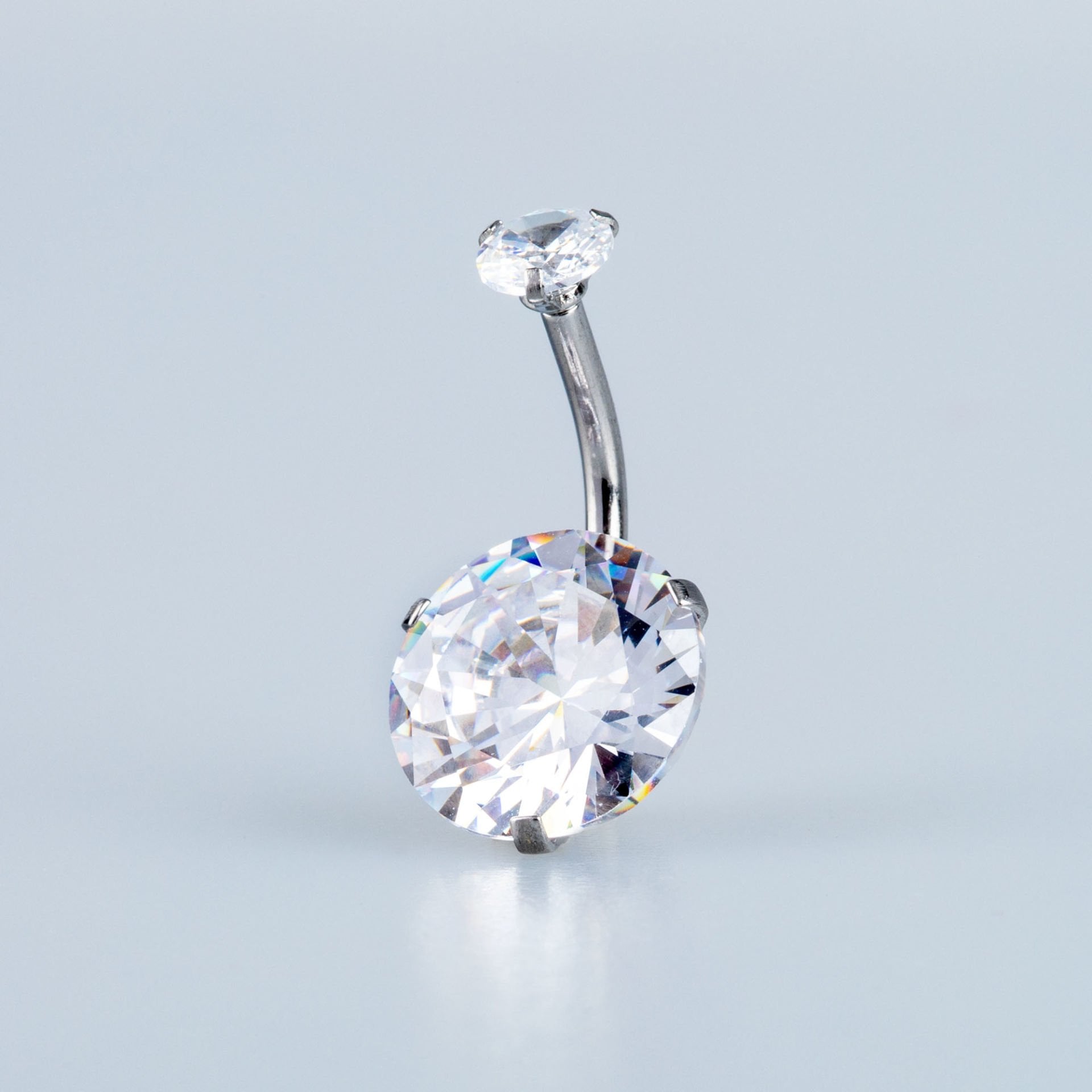 Piercing Göbek 12mm Yuvarlak Taş