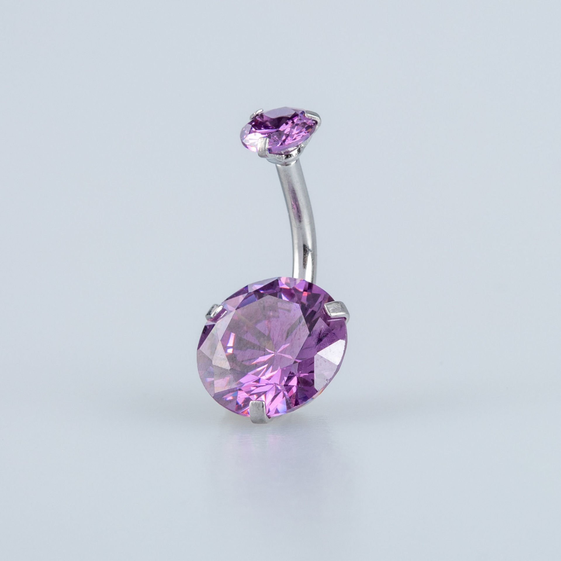 Piercing Göbek 10mm Yuvarlak Taş