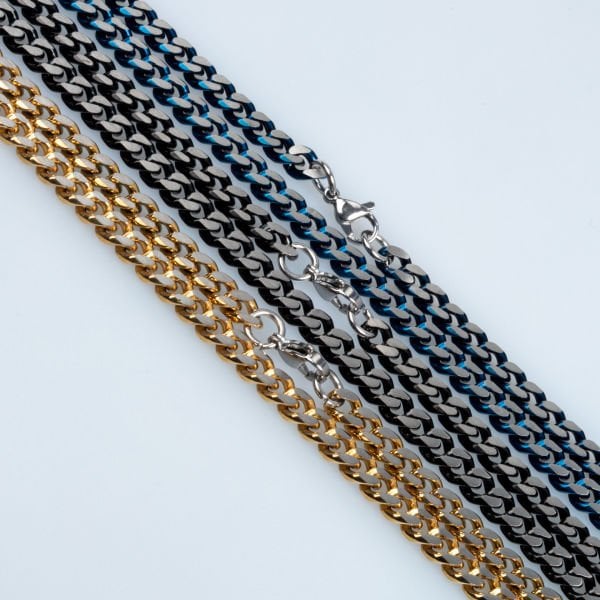 Çelik Zincir Kolye 5mm Kalınlık 3 Renk Seçeneği