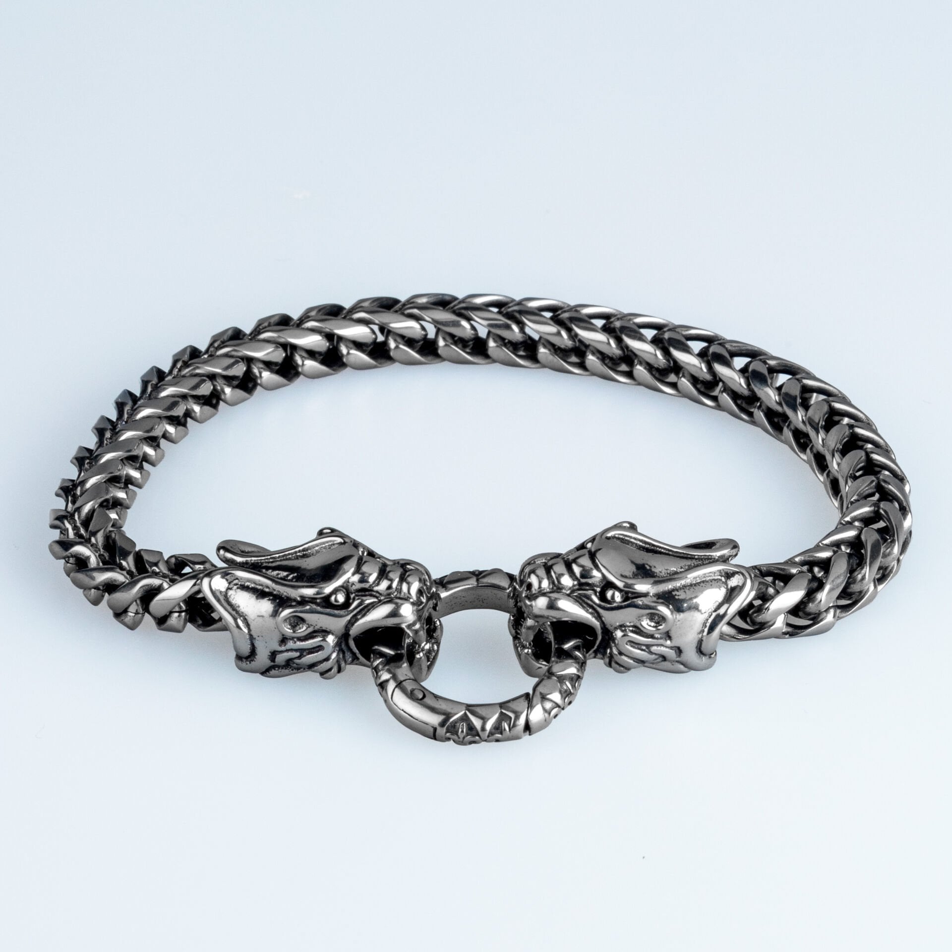 Erkek Gotik Çelik Bileklik Kaplan