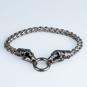 Erkek Gotik Çelik Bileklik Kafatası