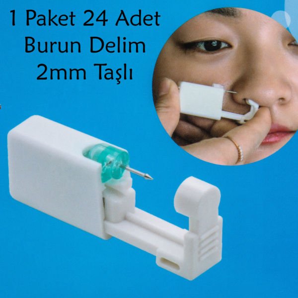 Pierced Earring Nose 2mm Stone Package 24 Pieces