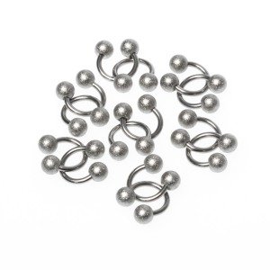 Toptan 316L Çelik Piercing Septum Smiley 4mm Top Boy: 1.2x6x4mm