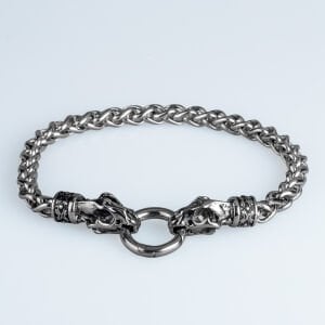 Erkek Gotik Çelik Bileklik Kafatası