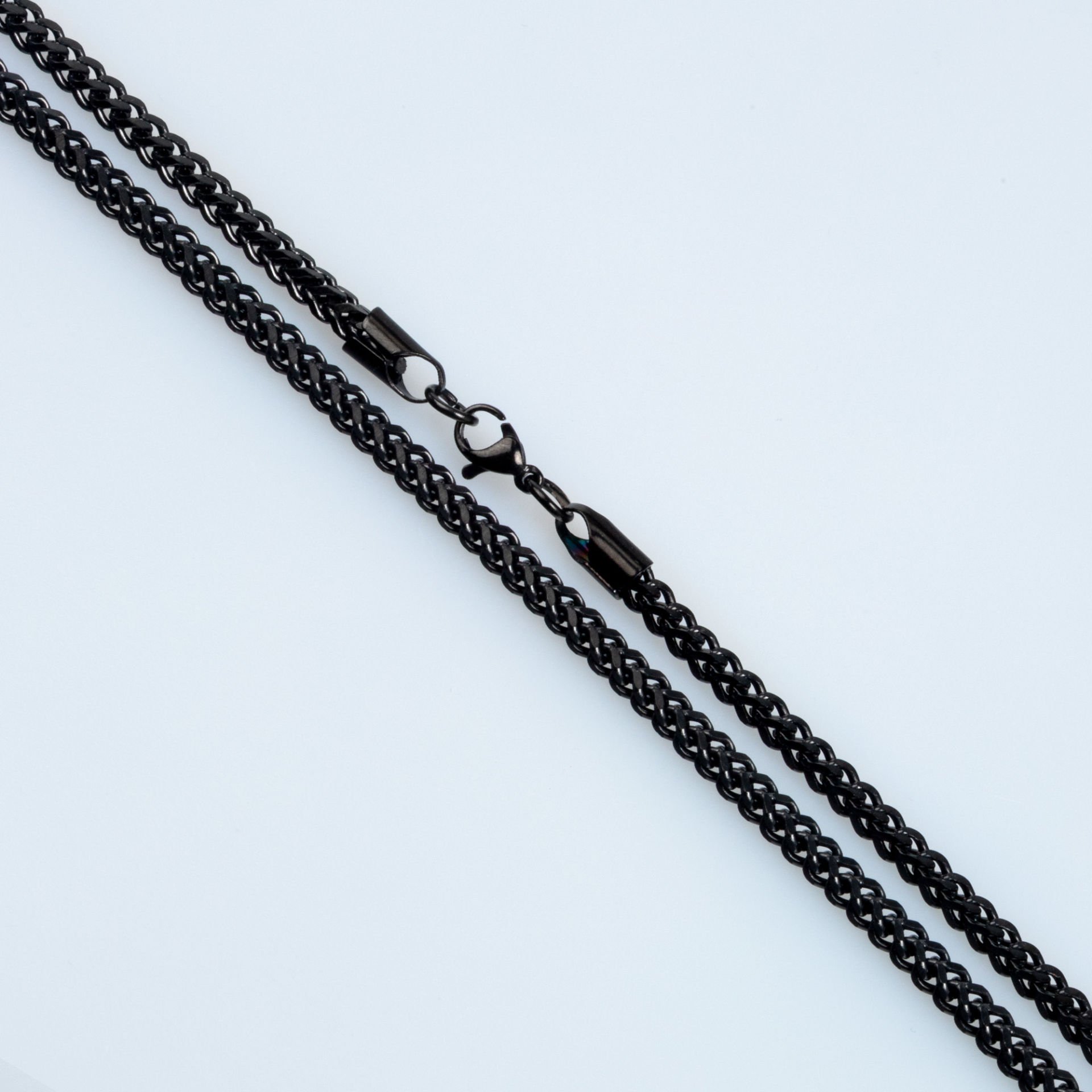 Çelik Zincir Kolye 3mm Siyah