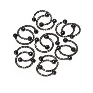 Toptan 316L Çelik Piercing Septum Smiley 3mm Top Boy: 1.2x10x3mm