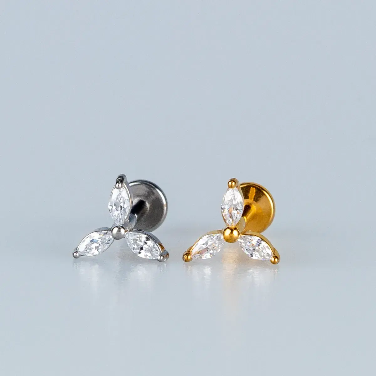 Toptan Piercing 316L Cerrahi Çelik Minimal Mekik Tragus Vos Etnik Takı Beyaz