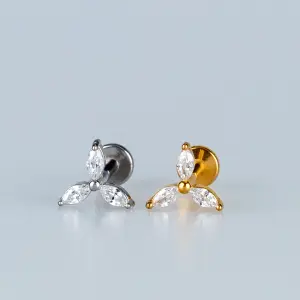Toptan Piercing 316L Cerrahi Çelik Minimal Mekik Tragus Vos Etnik Takı Beyaz