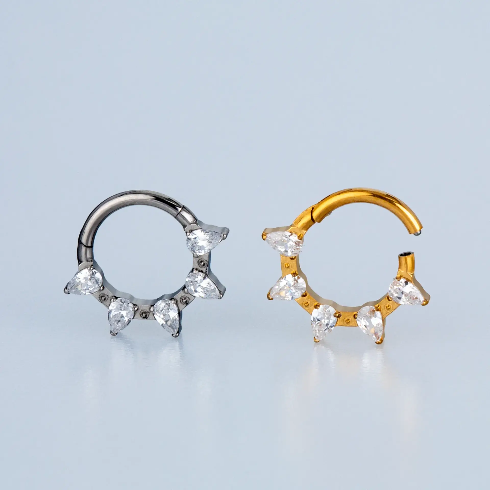 Piercing Titanyum Segment Halka Sarı 8mm