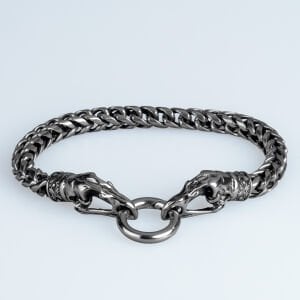 Erkek Gotik Çelik Bileklik Kafatası