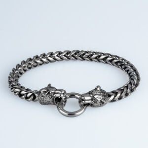 Erkek Gotik Çelik Bileklik Kaplan