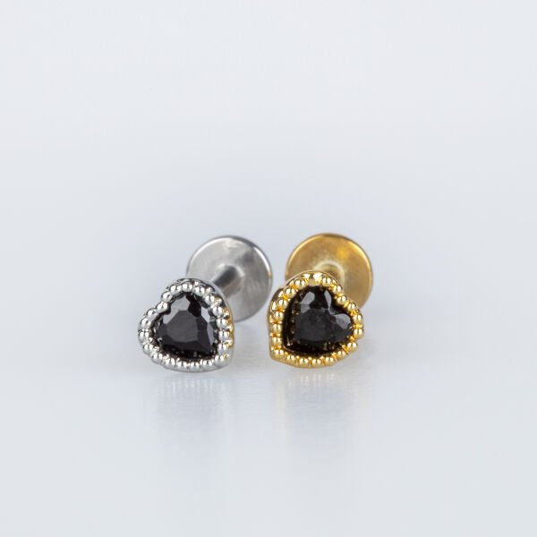 Piercing Tragus Kalp Sarı 8mm
