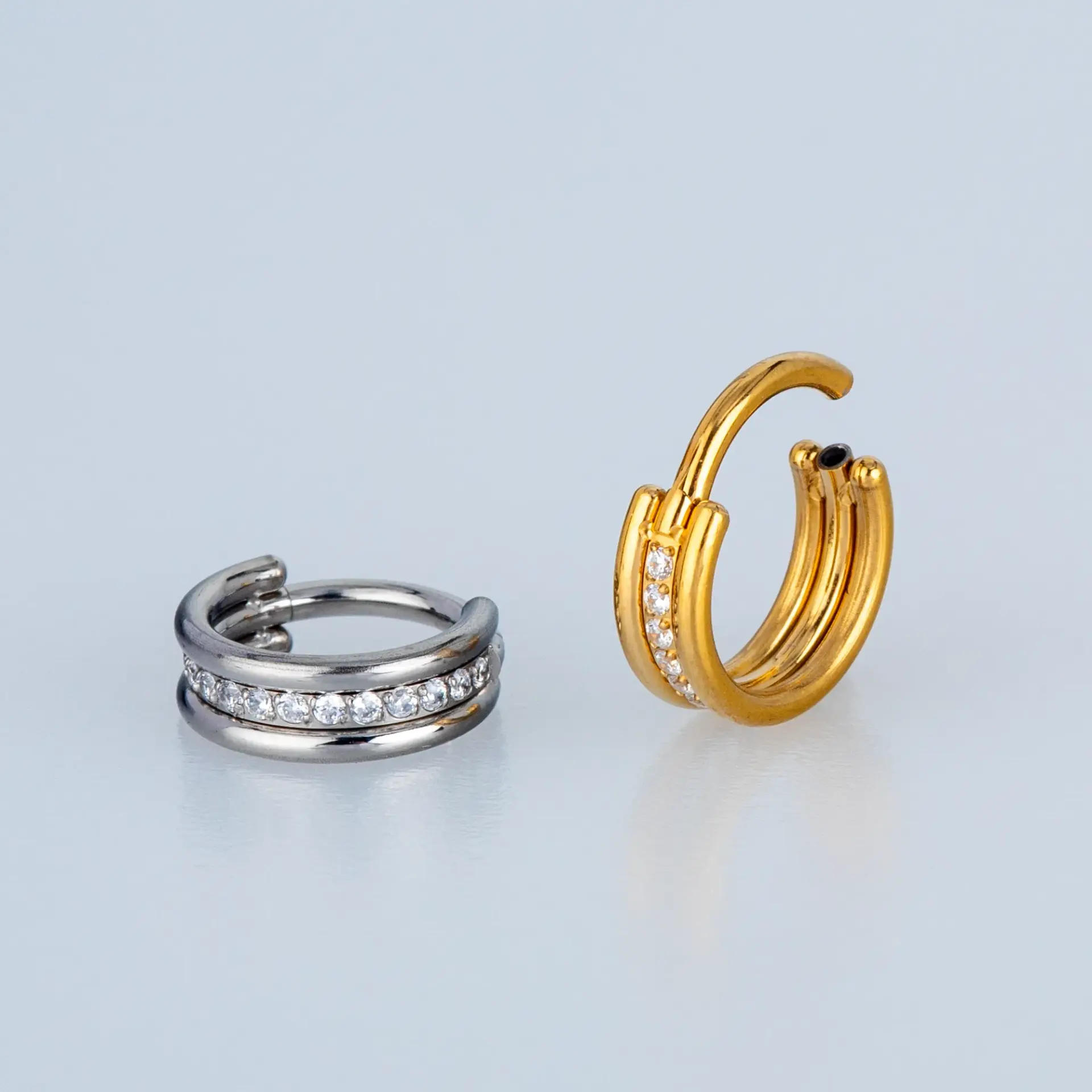 Piercing Titanyum Segment Halka Beyaz 8mm
