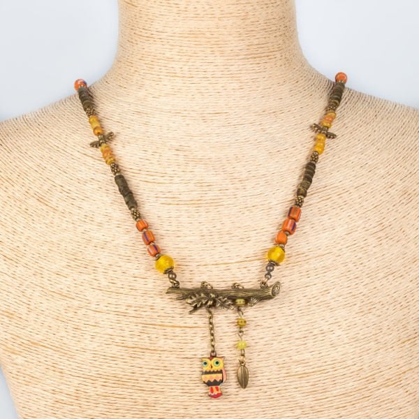 Etnik Kolye-Doğal Taş Uzun 75cm