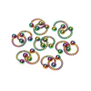 Toptan 316L Çelik Piercing Septum Smiley 3mm Top Boy: 1.2x6x3mm