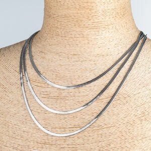 Çelik Zincir 3 lü italyan Kolye