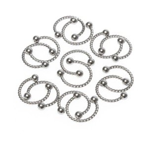 Toptan 316L Çelik Piercing Septum Smiley 3mm Top Boy: 1.2x10x3mm