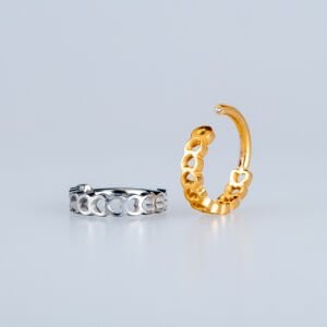 Piercing Çelik Halka Segment Kalp