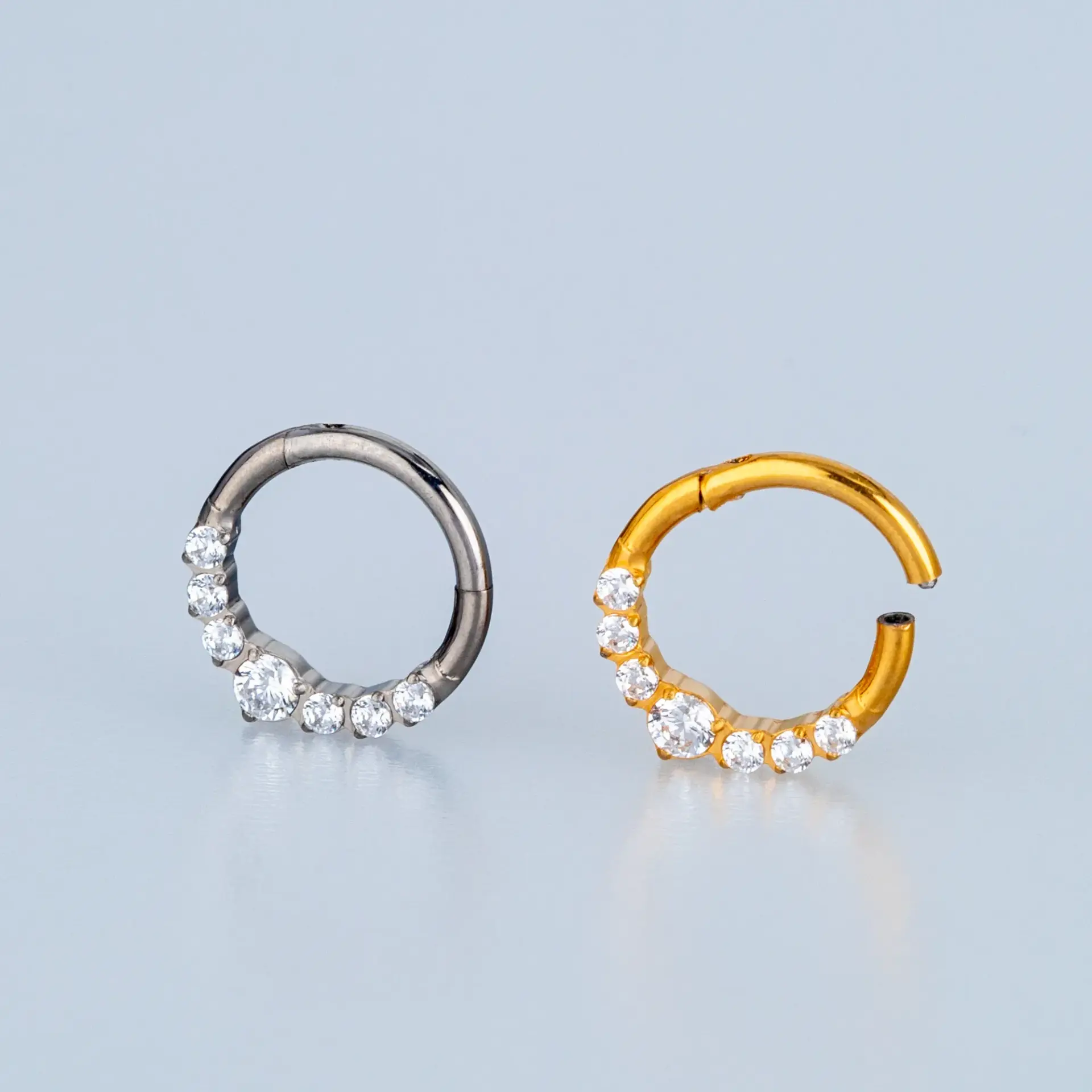 Piercing Titanyum Segment Halka Sarı 8mm