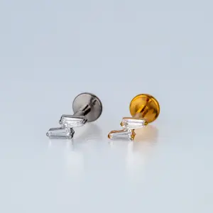 Piercing G23 Titanyum Tragus Şimşek Sarı 8mm
