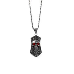 Steel Necklace Skull