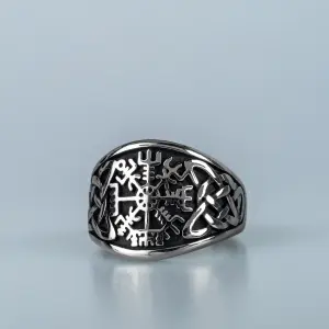 Toptan Viking Gotik Çelik Erkek Yüzük Size 18