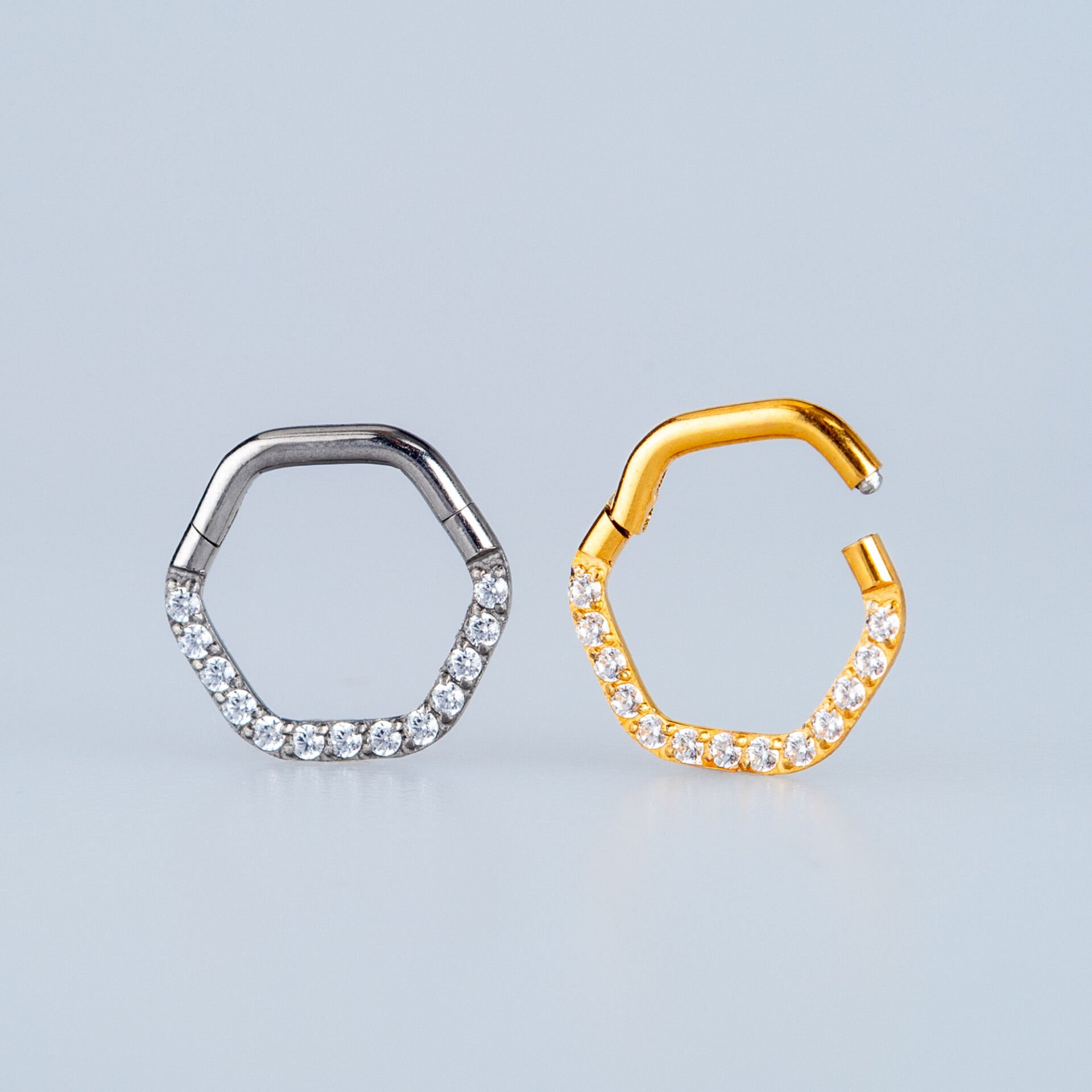 Piercing Çelik Halka Segment Beyaz