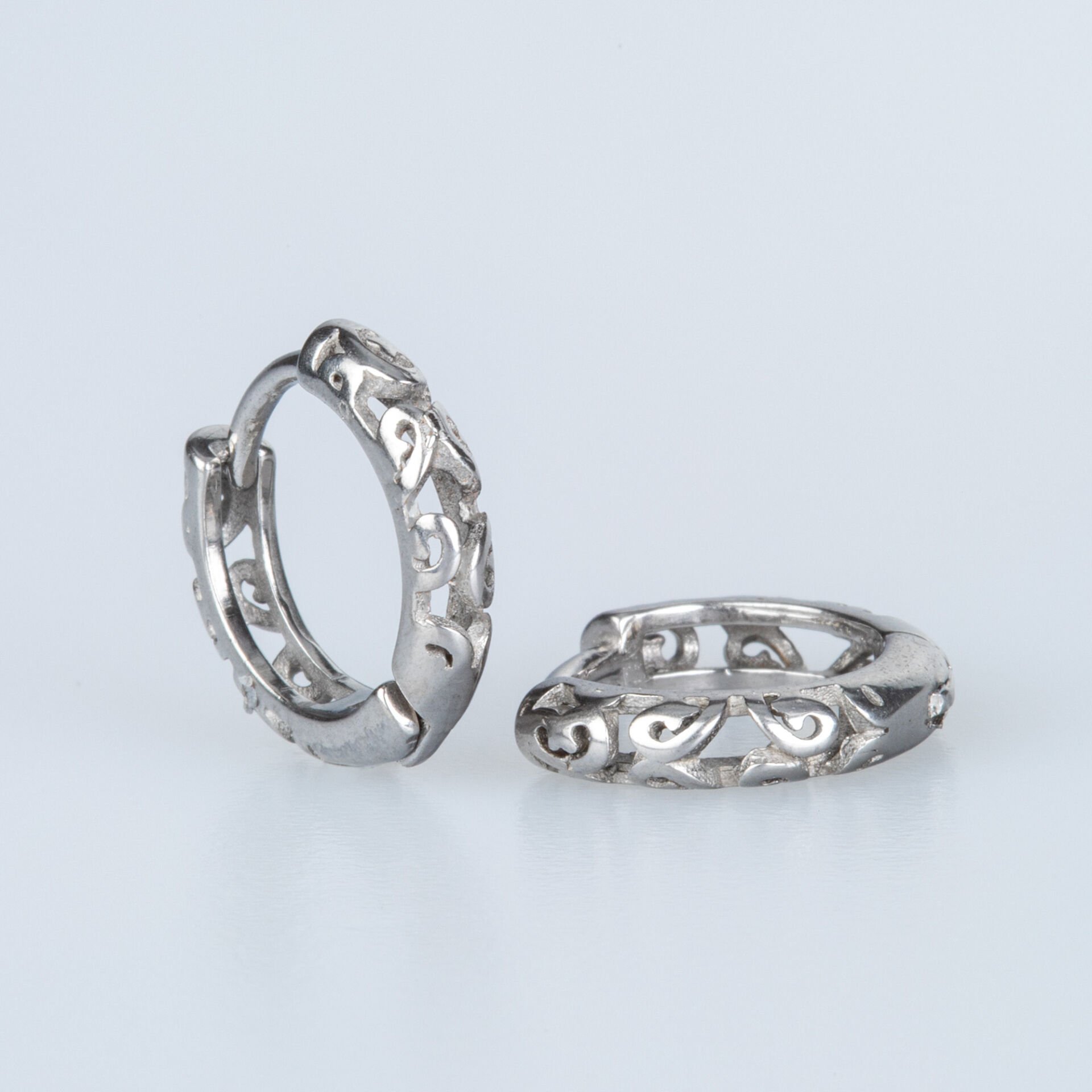 Steel Earring Gothic - Double