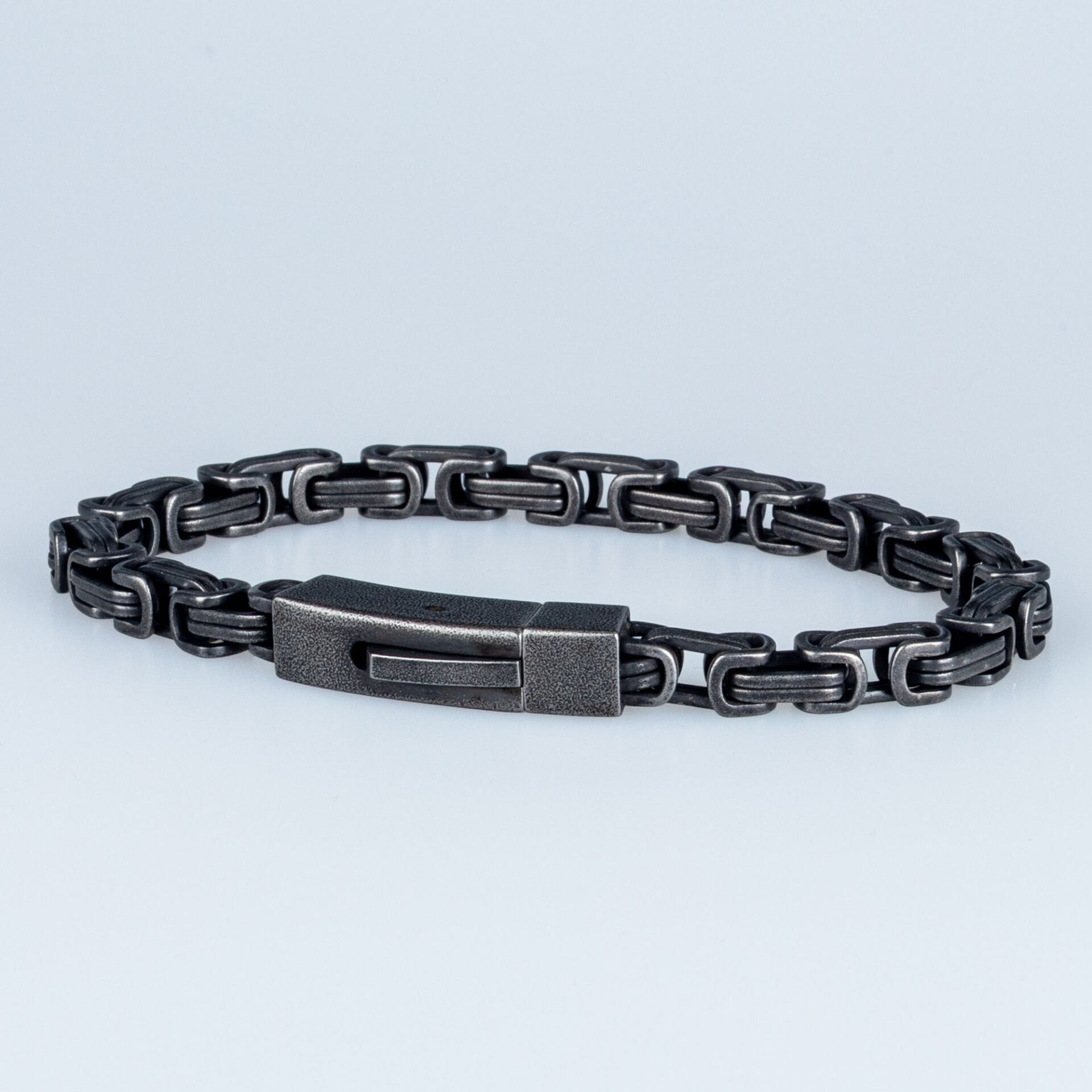 Erkek Gotik Çelik Bileklik Antrasit Renk