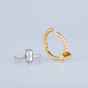 Piercing Çelik Halka Segment Sutun Taş