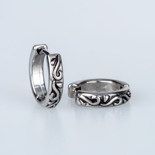 Steel Earring Gothic - Double