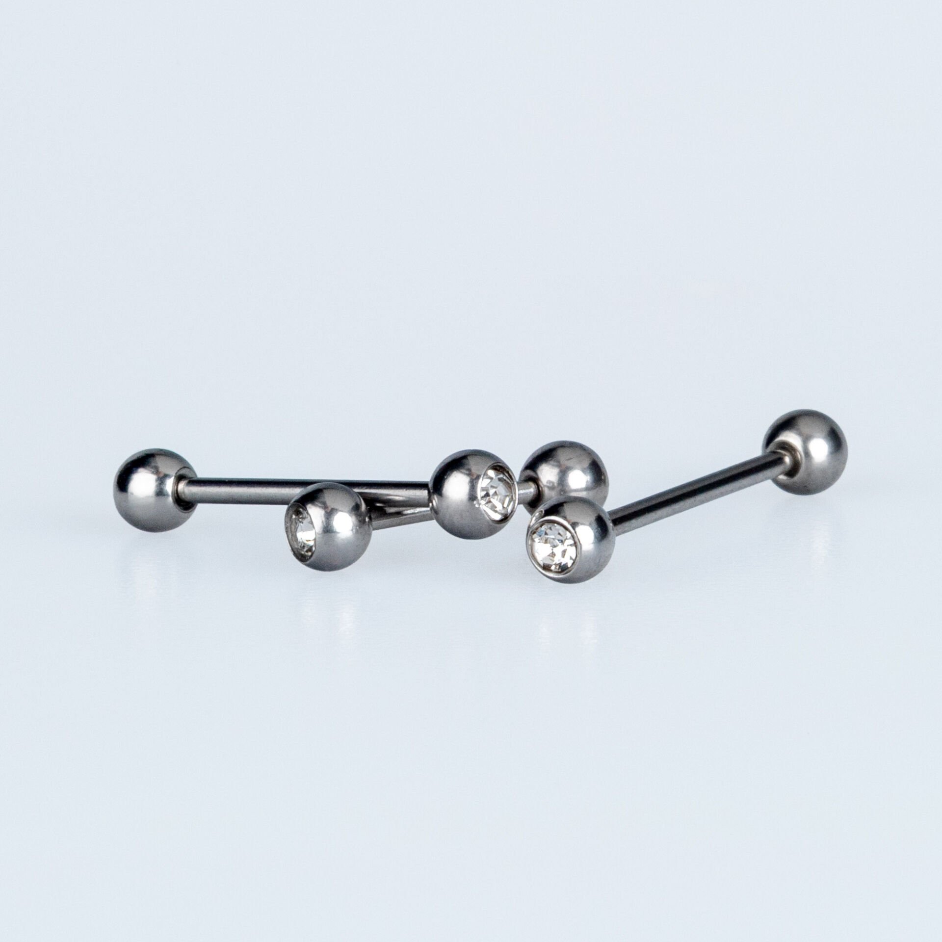 Piercing Göğüs 4mm Taşlı Top